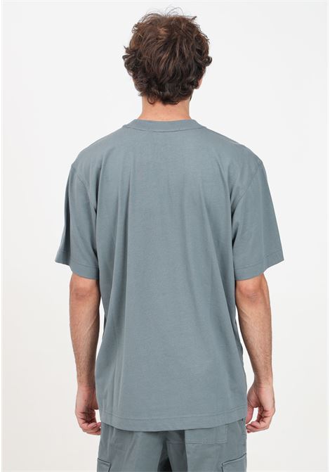 Green short-sleeved T-shirt for men with CK monogram embroidery CALVIN KLEIN JEANS | J30J325657PSLPSL